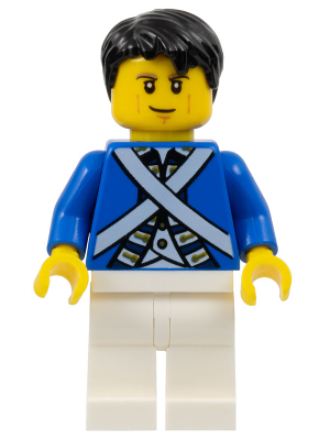 Bluecoat Soldier 6 - Cheek Lines, Black Hair (pi174)