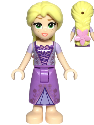 Rapunzel - Mini Doll, Bright Pink Flower (dp186)