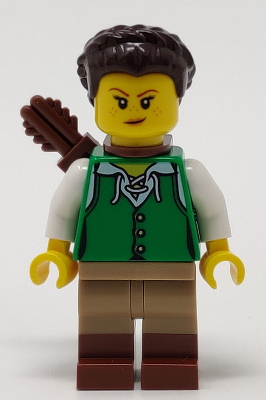 Archer - Female, Green Tunic, Quiver (idea083)