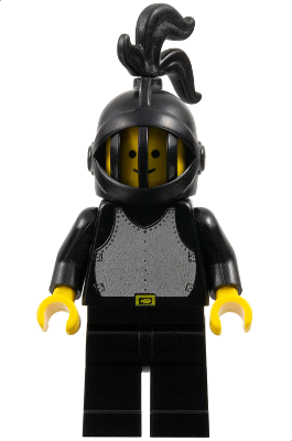 Breastplate - Black, Black Legs, Black Grille Helmet, Black Plume (cas177)