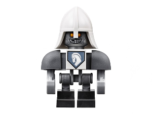 Lance Bot - Dark Bluish Gray Shoulders, White Helmet (nex091)