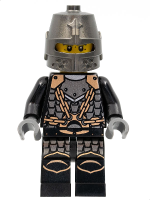Kingdoms - Dragon Knight Scale Mail with Chains, Helmet Closed, Gray Beard (cas468)