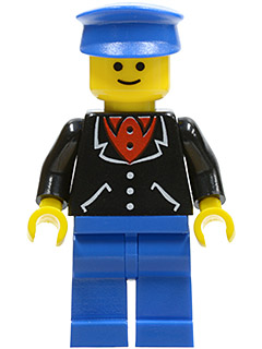 Suit with 3 Buttons Black - Blue Legs, Blue Hat (trn097)