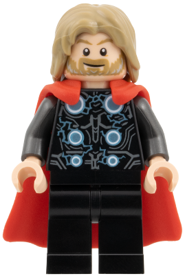 Thor - Flexible Rubber Cape, Black Legs, Dark Tan Tousled Hair (sh1069)