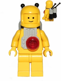 Classic Space - Yellow with Light Gray Jet Pack and Black Cones (sp053a)