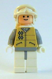 Hoth Rebel - Light Nougat Head, White Visor Snow Goggles (sw0252)