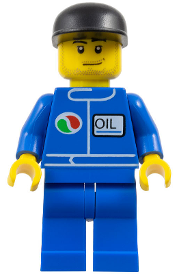 Octan - Blue Oil, Blue Legs, Black Cap, Smirk and Stubble Beard (oct060)
