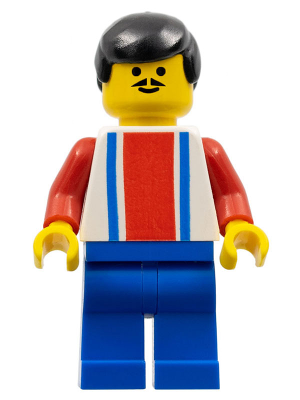 Soccer Player - Red, White, and Blue Team with Number 4 on Back (soc150)