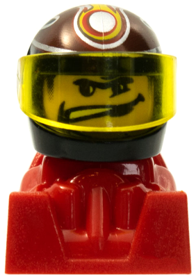 Racer, Wide Mouth, Black Helmet with Pattern, Red Body (rac093)