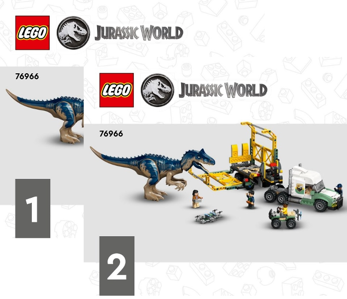 76966 Dinosaur Missions: Allosaurus Transport Truck (Certified) LEGO Jurassic World