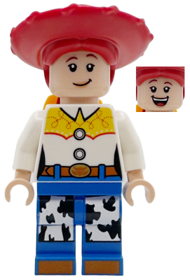 Jessie - Normal Legs, Minifigure Head and Bow, Printed Dark Orange Boot Tips (dis182)
