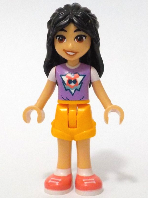 Friends Liann - Medium Lavender Top, Bright Light Orange Shorts, Coral Shoes (frnd0726)