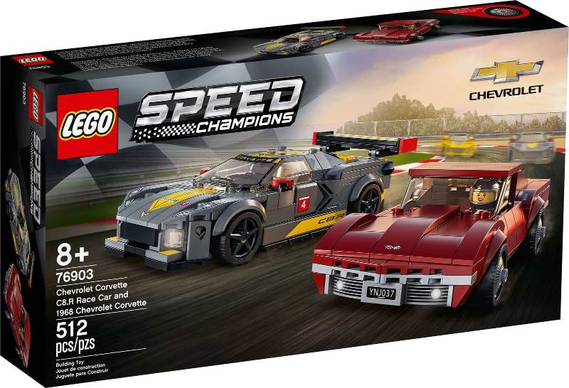 76903 Chevrolet Corvette C8.R Race Car and 1968 Chevrolet Corvette (Retired) LEGO Speed Champions