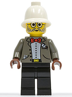 Dr. Kilroy / Dr. Charles Lightning - Dark Gray Open Jacket, Black Legs, White Pith Helmet (adv033)