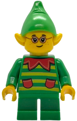 Elf - Green Sweater with Lime Stripes (BAM) (hol399)
