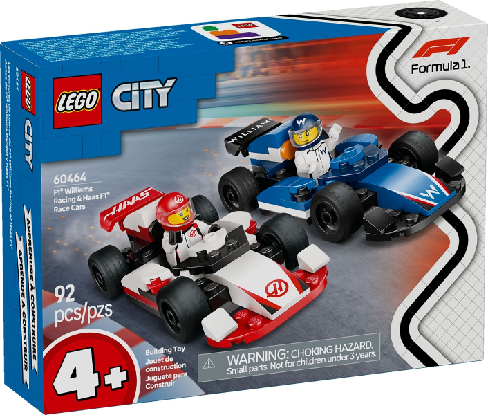 60464 F1 Williams Racing & Haas F1 Race Cars (Retired) LEGO City