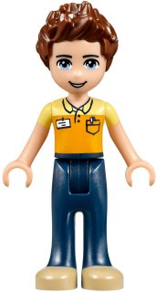 Friends Daniel - Dark Blue Trousers, Orange and Bright Light Yellow Polo Shirt (frnd0138)