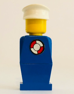 LEGOLAND - Blue Torso, Blue Legs, White Hat, Life Preserver Sticker (old008s)
