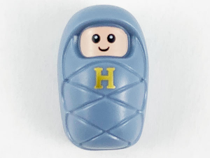 Harry Potter Baby / Infant with Stud Holder on Back with Light Nougat Smiling Face (Minifigure Only) (colhp39)