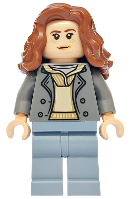 Hermione Granger - Dark Bluish Gray Jacket over Tan Hoodie, Sand Blue Legs (hp530)