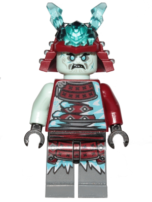 Blizzard Samurai - Ninja Helmet with Trans-Light Blue Horns (njo0549)