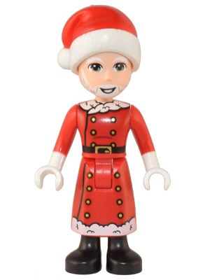 Friends Santa - Red Jacket and Skirt with Buttons and White Trim, Santa Hat (frnd0560)
