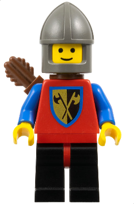 Crusader Axe - Black Legs with Red Hips, Dark Gray Chin-Guard, Quiver (cas237a)