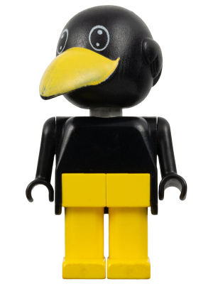 Fabuland Bird - Charlie / Joe Crow, Black Head (fab4e)