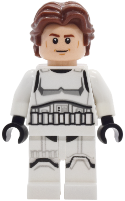 Han Solo - Stormtrooper Outfit, Printed Legs, Shoulder Belts, Smile / Angry (sw1458)