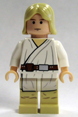 Luke Skywalker - Tatooine, Light Nougat, Long Hair, White Tunic, Tan Legs (sw0176)