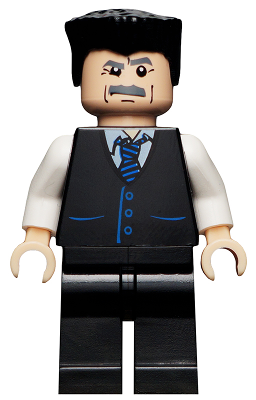 J. Jonah Jameson - Vest with Striped Tie, Flat Top Hair (spd017)