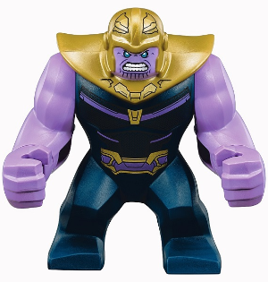 Thanos - Large Figure, Dark Blue Outfit, Medium Lavender Arms, Pearl Gold Helmet (sh0504)