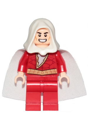 Shazam - White Hood, Shiny Starched Cape (sh0592a)