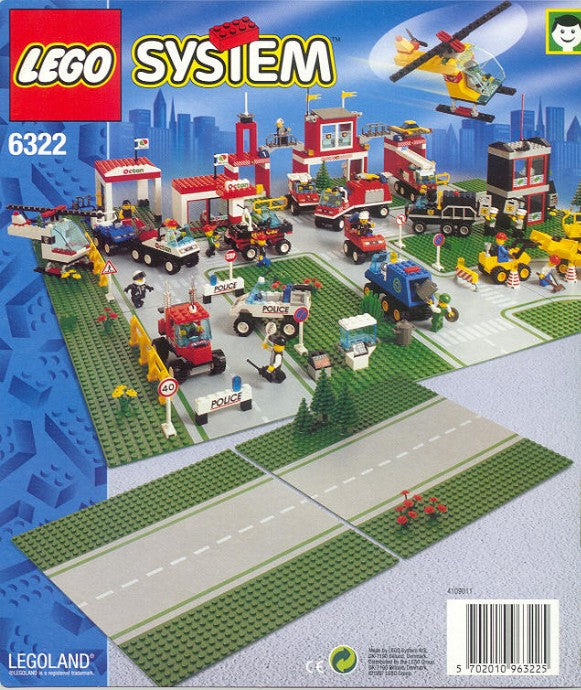 6322 Road Plates, Straight (Used) LEGO Town