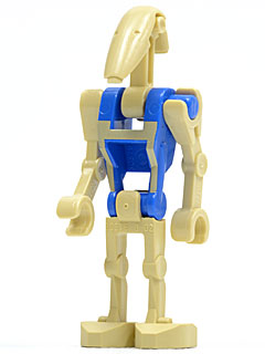 Battle Droid Pilot - Blue Torso with Tan Insignia, Angled Arms (sw0300)