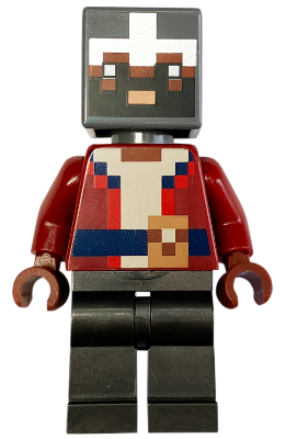 Hero - Dark Red Torso, Pearl Dark Gray Legs (min181)