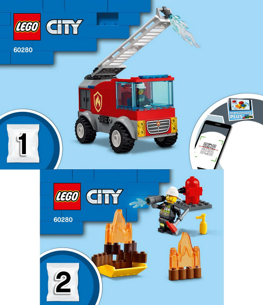 60280 Fire Ladder Truck (Used) LEGO City
