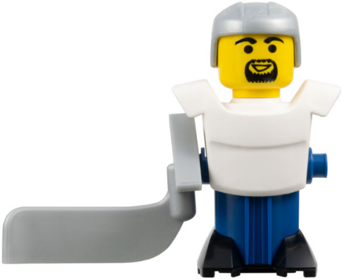 McDonald's Sports Hockey Player - White Torso and Blue Base without Stickers (hky012)