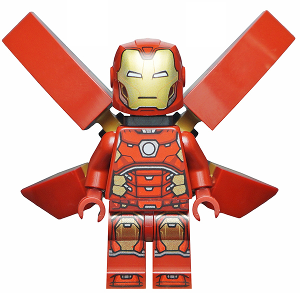Iron Man - Silver Hexagon on Chest, Wings without Stickers (sh0673)