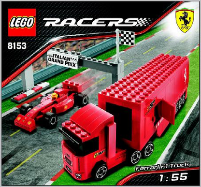 8153 Ferrari F1 Truck (1:55) (Used) LEGO Racers