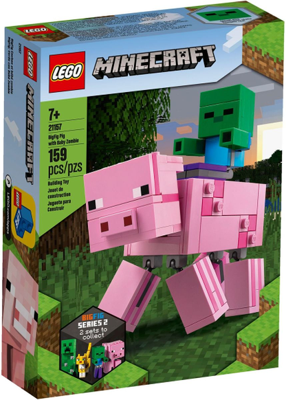 21157 BigFig Pig with Baby Zombie (Retired) LEGO Minecraft
