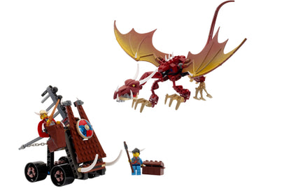 7017 Viking Catapult versus the Nidhogg Dragon (Certified) LEGO Vikings