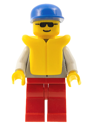 Coast Guard 1 - Red Legs, Blue Cap, Sunglasses, Life Jacket (res005)