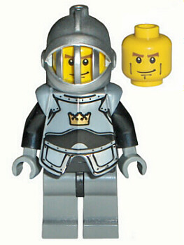Fantasy Era - Crown Knight Plain with Breastplate, Grille Helmet, Vertical Cheek Lines (cas340)