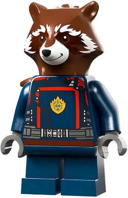 Rocket Raccoon - Dark Blue Guardians Suit, Reddish Brown Head (sh0875)