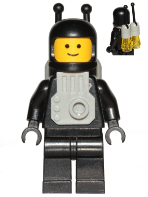 Classic Space - Black with Light Gray Jet Pack (sp059a)
