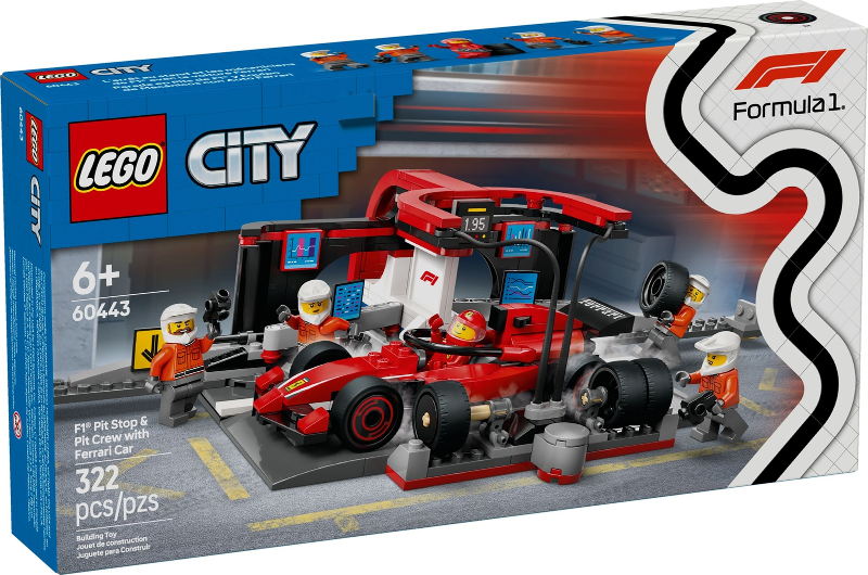 60443 F1 Pit Stop & Pit Crew with Ferrari Car (Retired) LEGO City