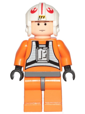 Luke Skywalker - Pilot Suit, Simple Torso and Helmet, Light Nougat Head (sw0090)