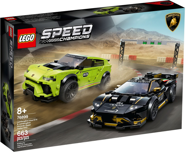 76899 Lamborghini Urus ST-X & Lamborghini Huracan Super Trofeo EVO (Retired) LEGO Speed Champions