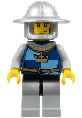 Fantasy Era - Crown Knight Quarters, Helmet with Broad Brim, Vertical Cheek Lines (cas426)
